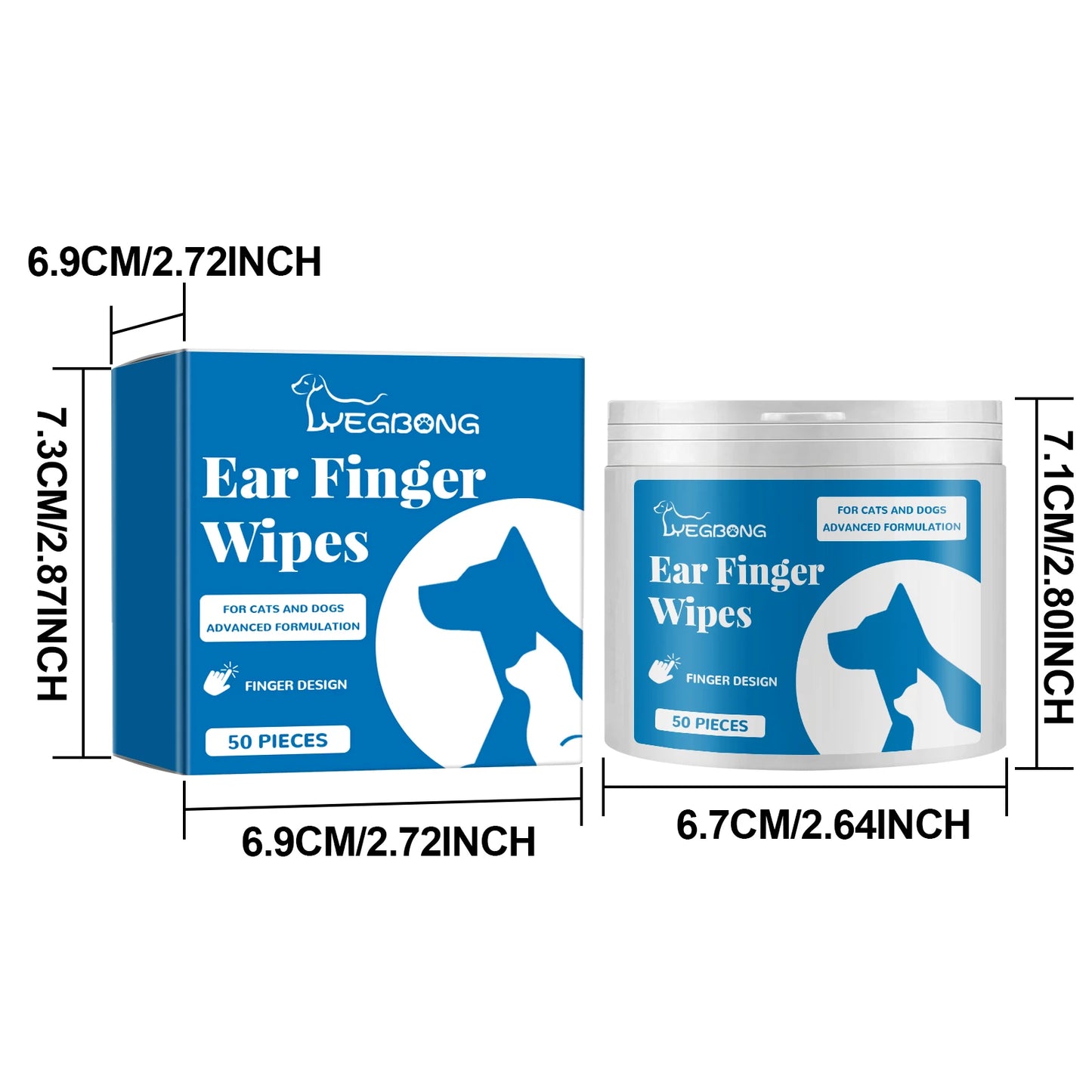 YEGBONG ProfessionalGrade EarCleaning FingerWipes For Dogs And Cats OdorElimination