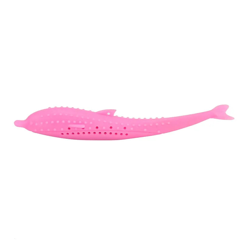 Fish-Shaped Silicone Cat Teeth Brushing Toy Non-Toxic Chew Interactive Experience