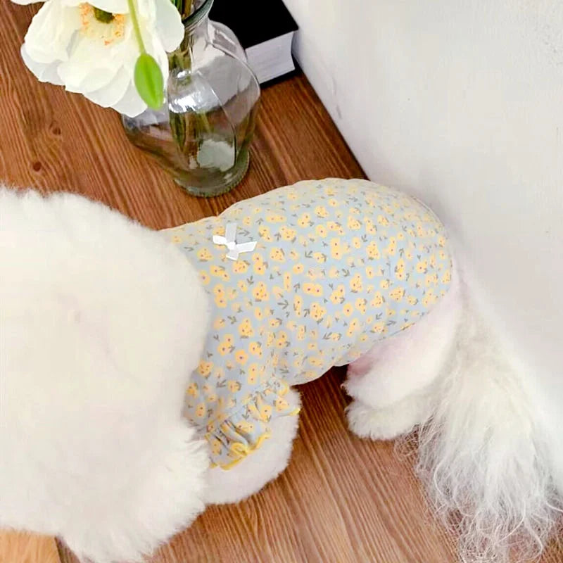 Floral Print Dog Vest T Shirt For Chihuahua Bulldog