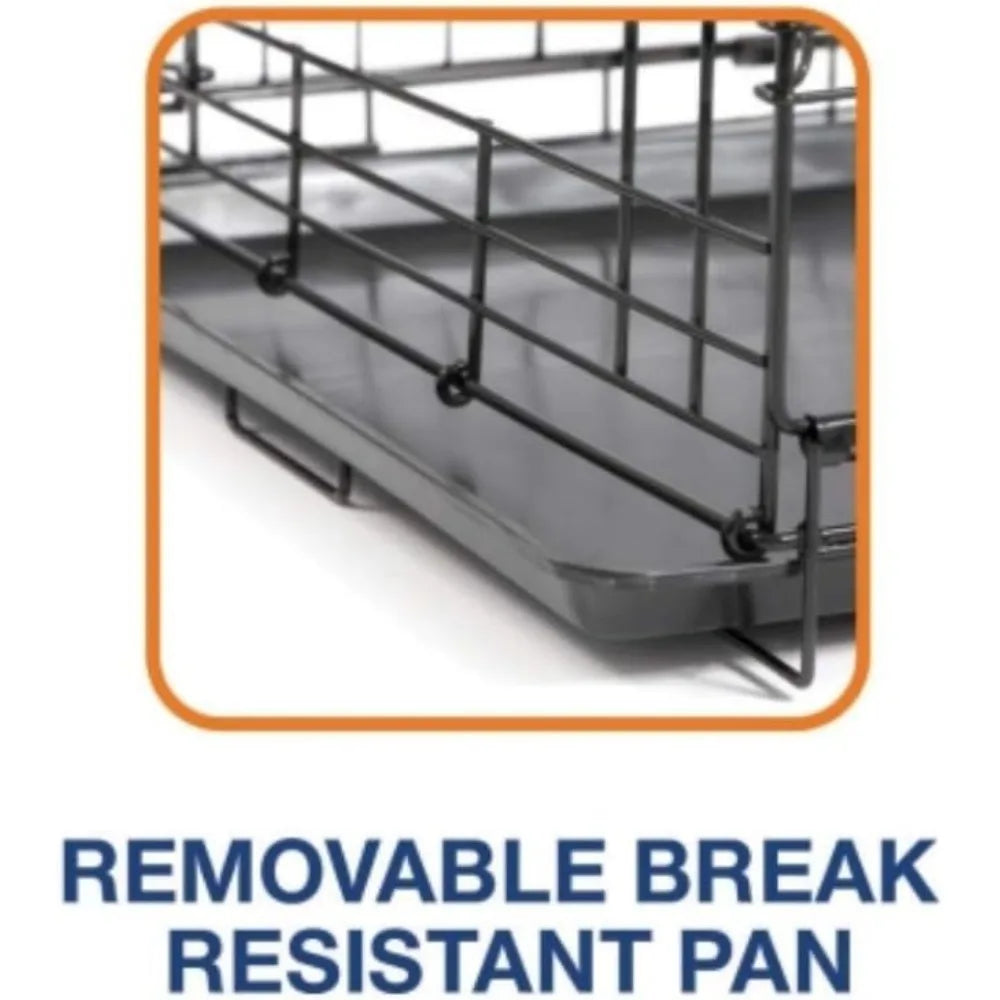 Wire Dog Crate With 5-Point Locking System Collapsible Rust-Resistant