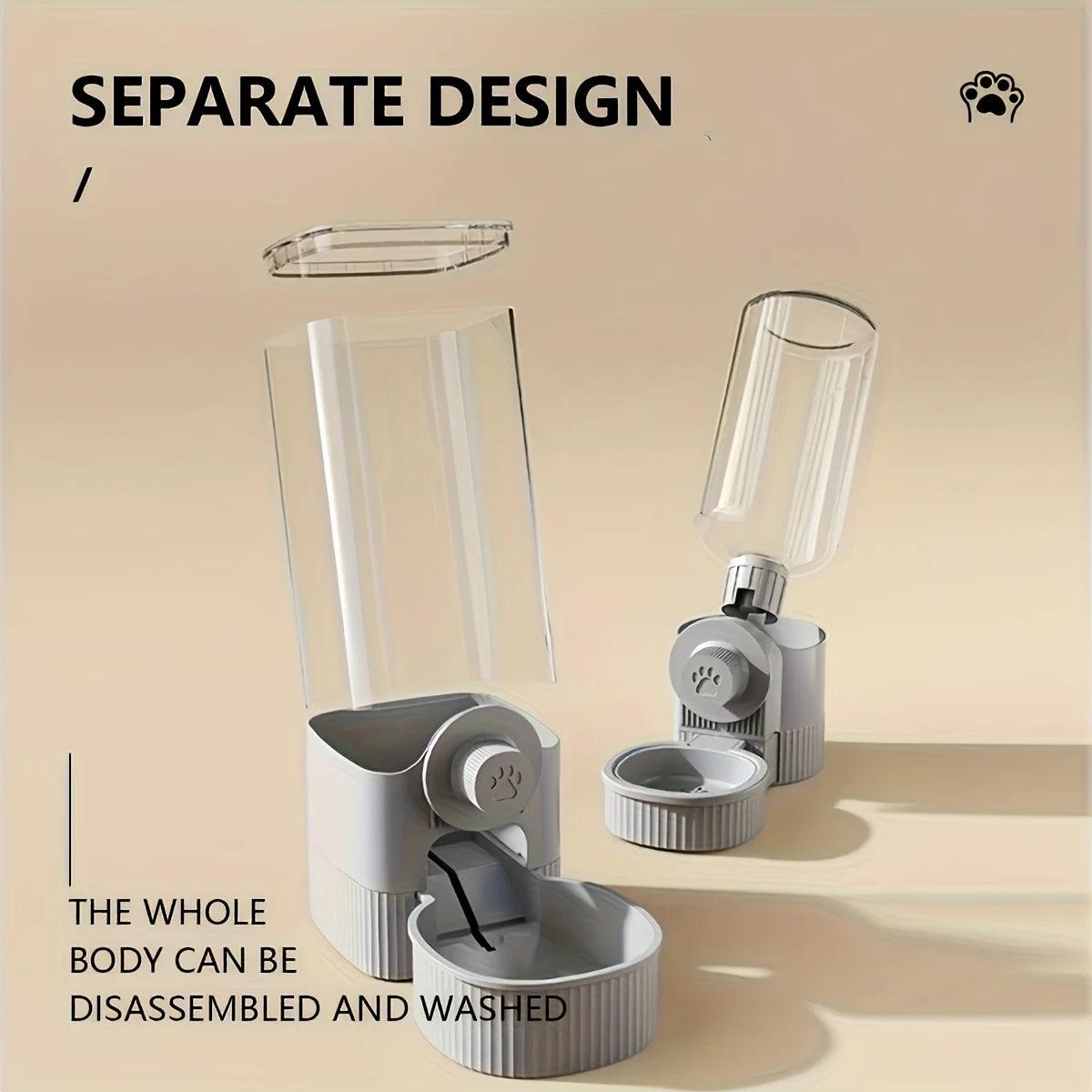 Automatic Hanging Pet Water Dispenser Gravity Flow Multi Bowl Feeder