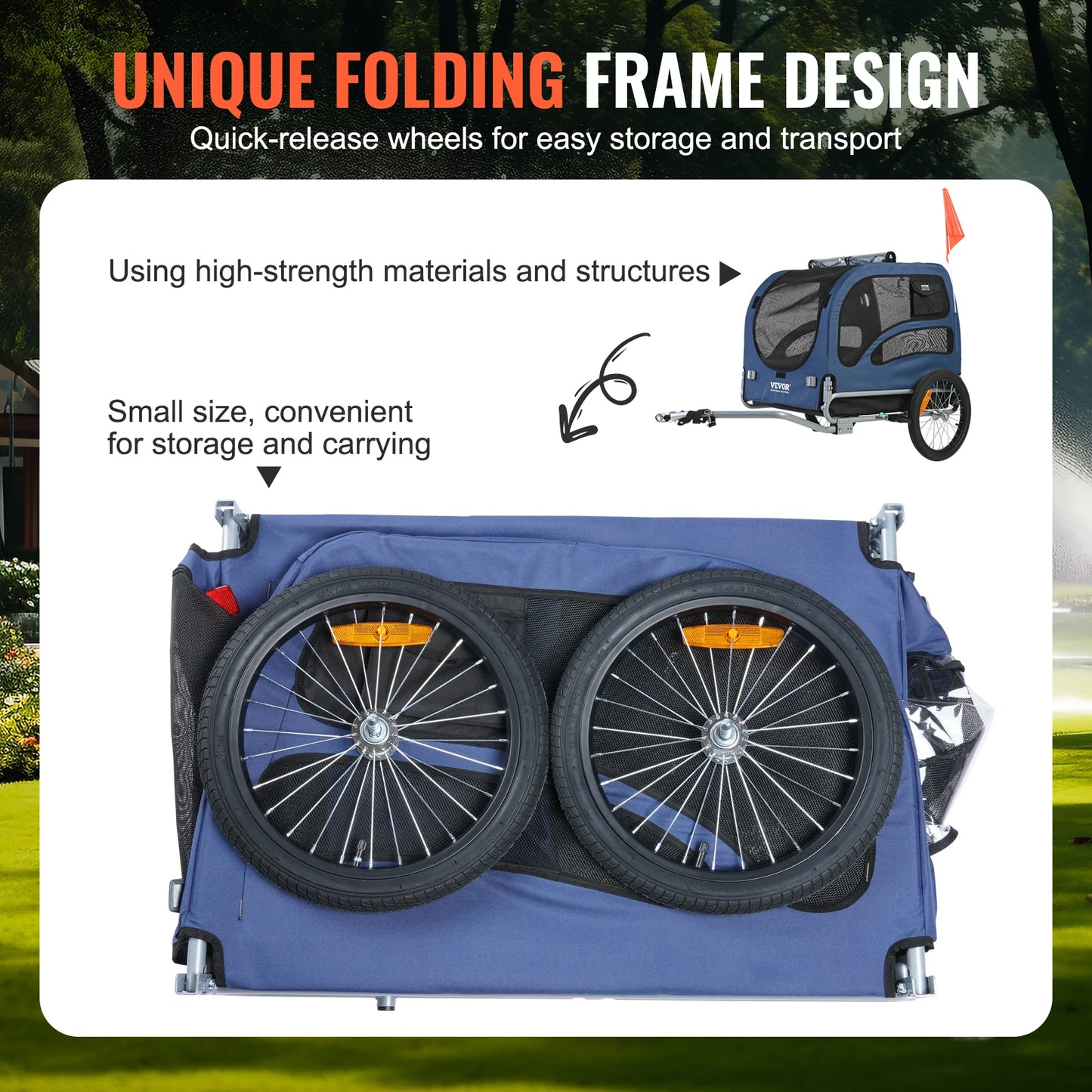 PremiumQuality Durable Universal Dog Bicycle Trailer Carrier With Reflectors Coupler