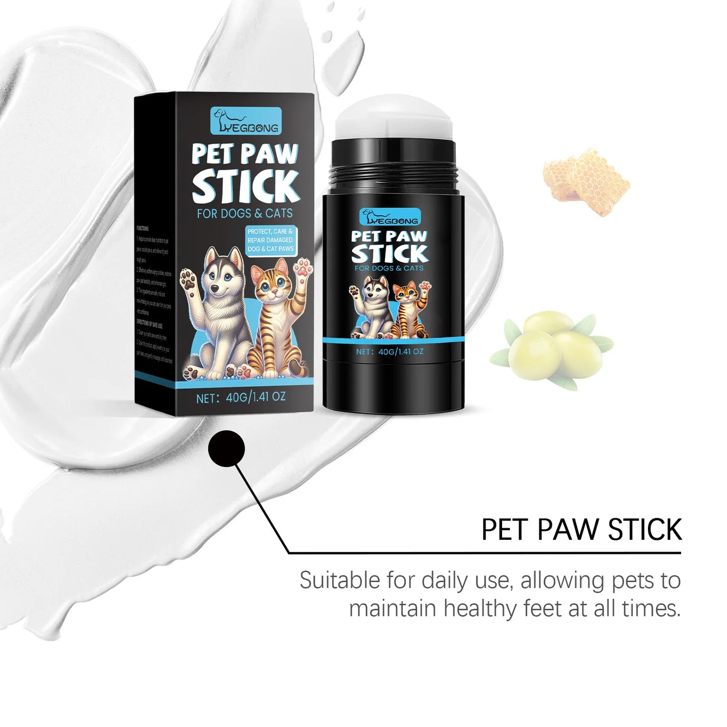 YEGBONG Cat And Dog Paw Balm Stick Moisturizing For Winter Care Anti Cracking Nourish