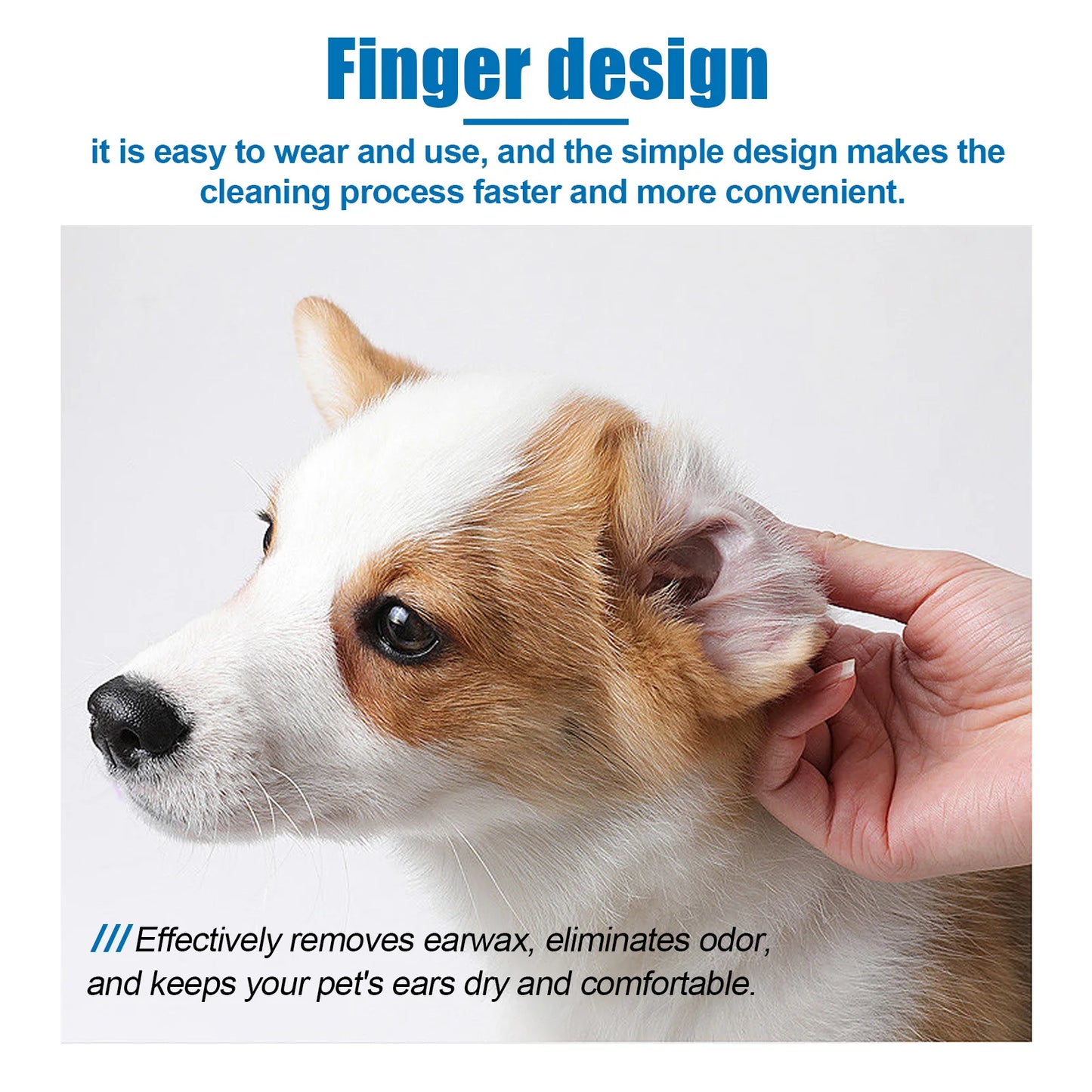 YEGBONG ProfessionalGrade EarCleaning FingerWipes For Dogs And Cats OdorElimination