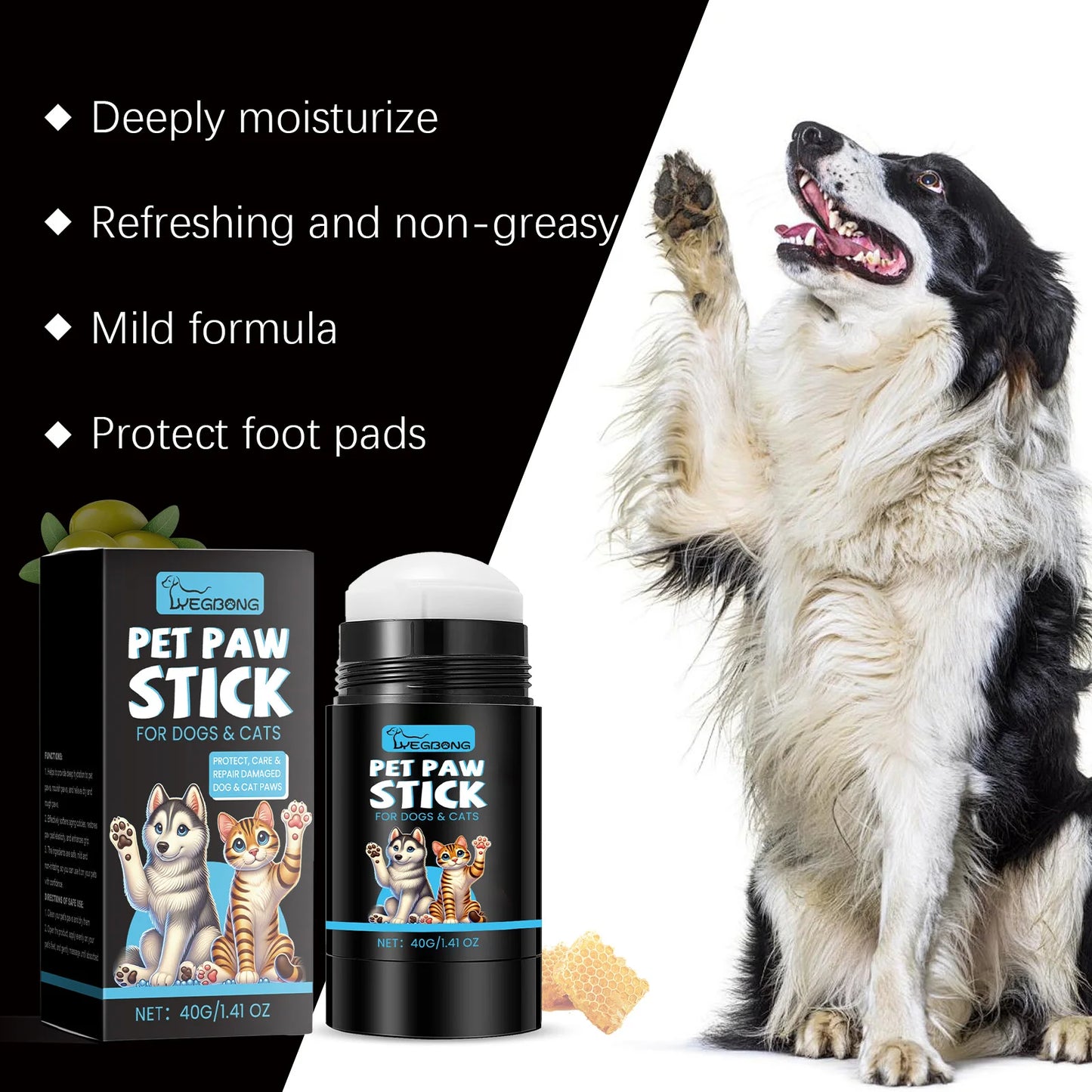 YEGBONG Cat And Dog Paw Balm Stick Moisturizing For Winter Care Anti Cracking Nourish