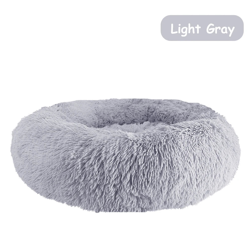 Donut Dog Bed Warm Plush Cushion For Dogs And Cats