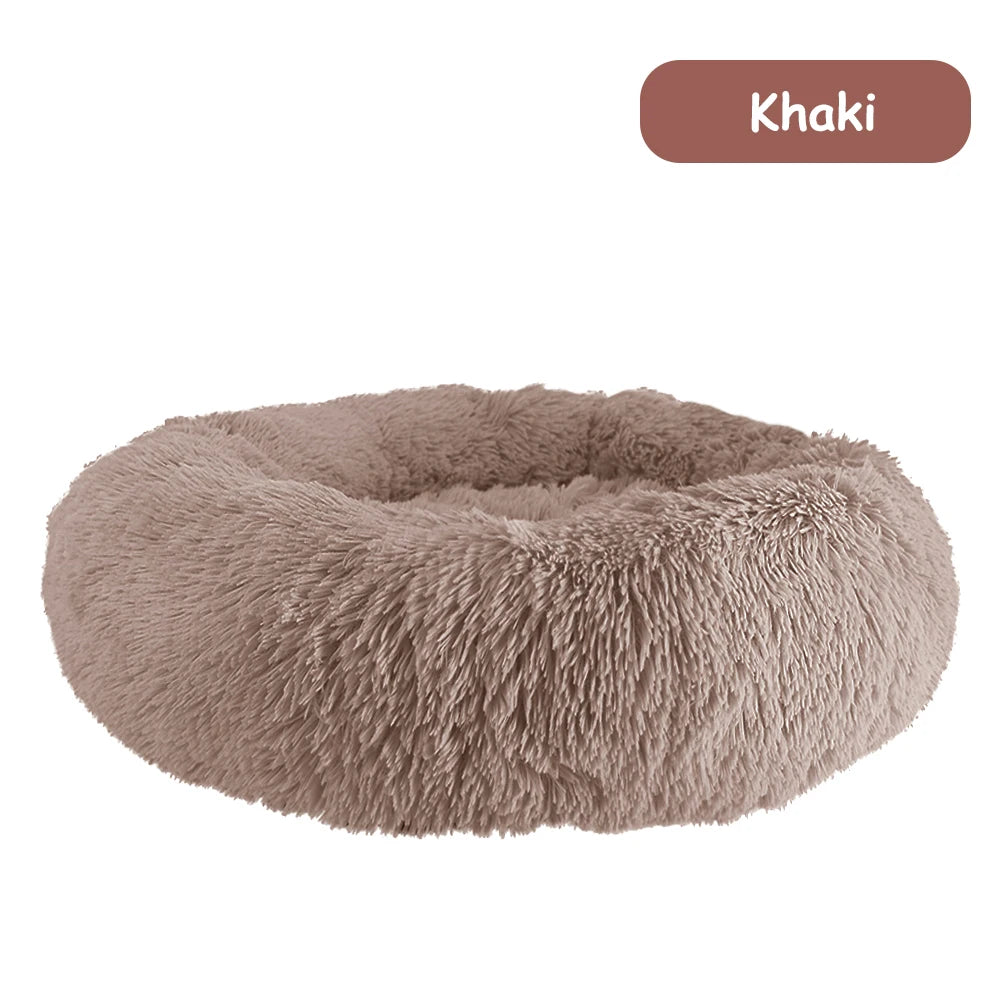 Donut Dog Bed Warm Plush Cushion For Dogs And Cats