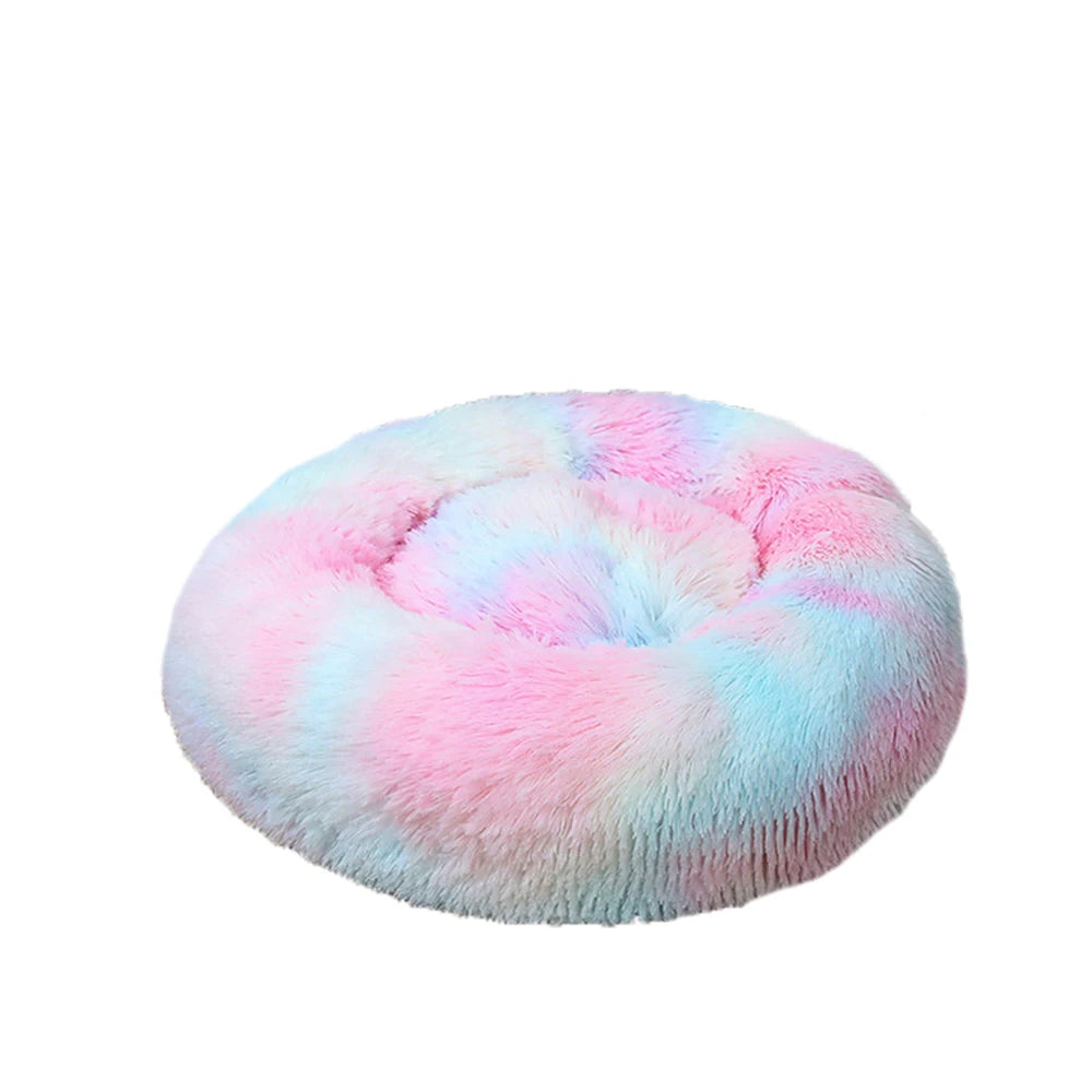Donut Dog Bed Warm Plush Cushion For Dogs And Cats