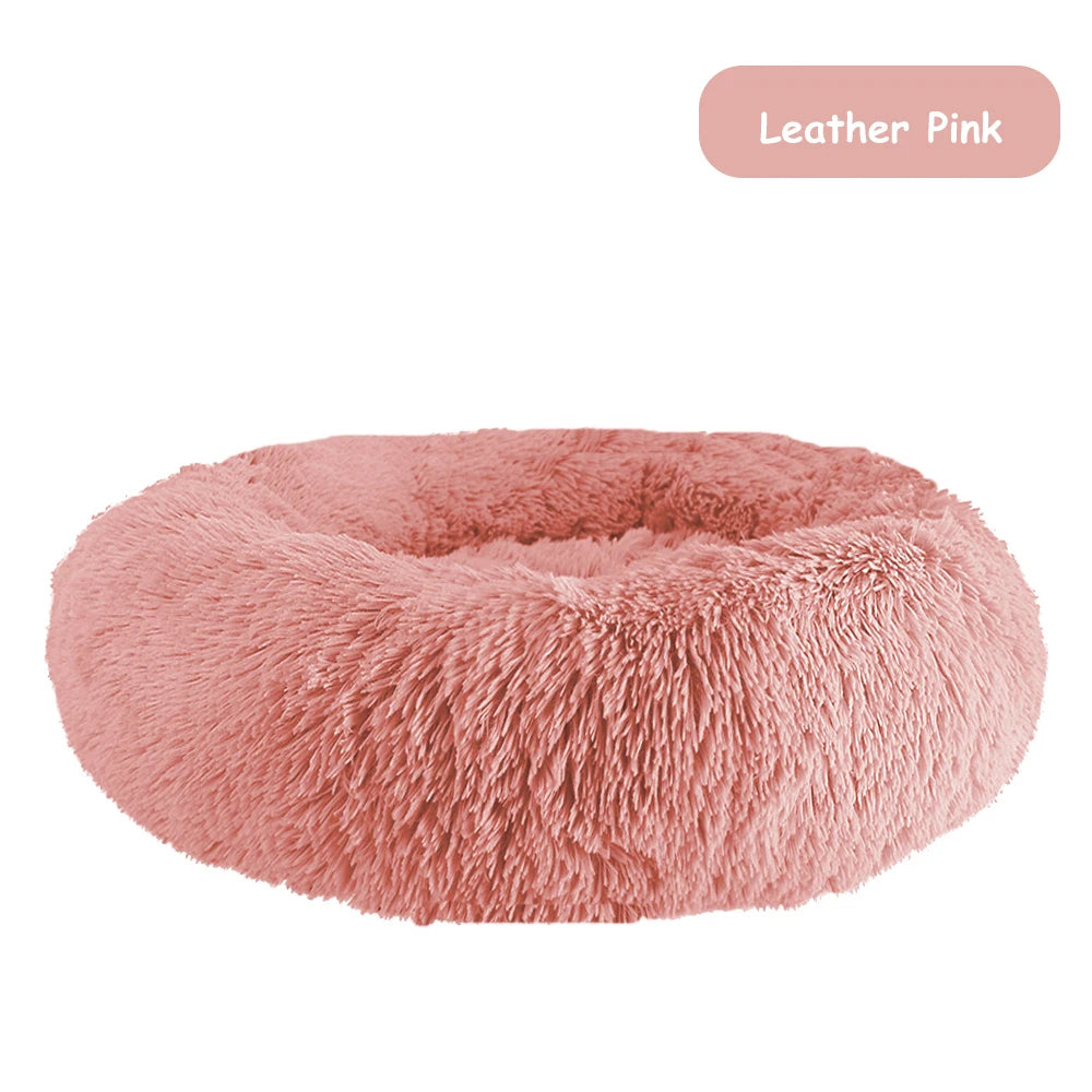 Donut Dog Bed Warm Plush Cushion For Dogs And Cats