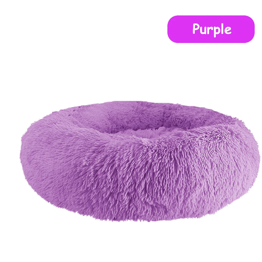 Donut Dog Bed Warm Plush Cushion For Dogs And Cats