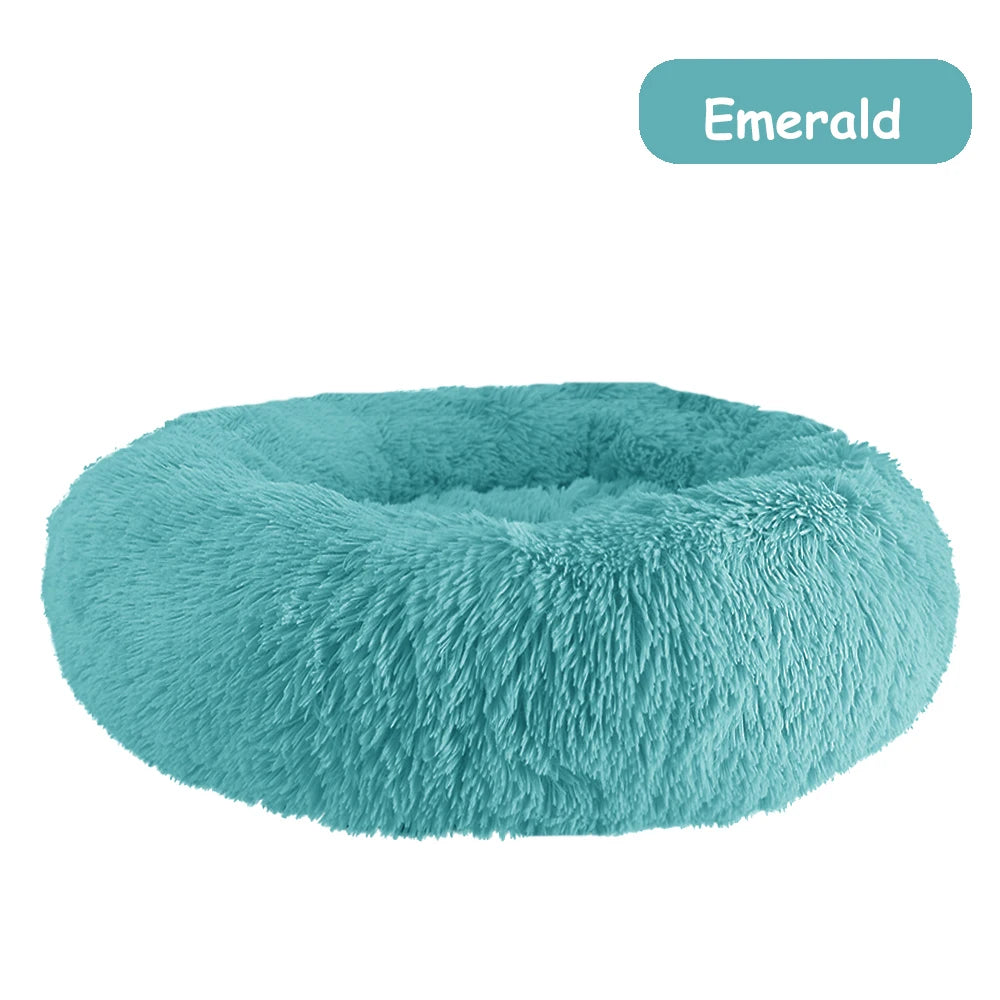 Donut Dog Bed Warm Plush Cushion For Dogs And Cats