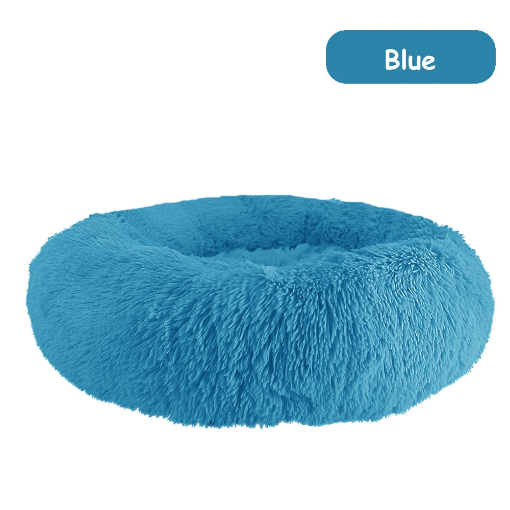 Donut Dog Bed Warm Plush Cushion For Dogs And Cats