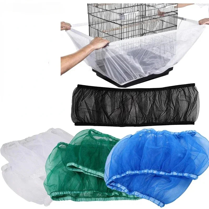Mesh Bird Cage Cover Net for Easy Cleaning Parrot Cage