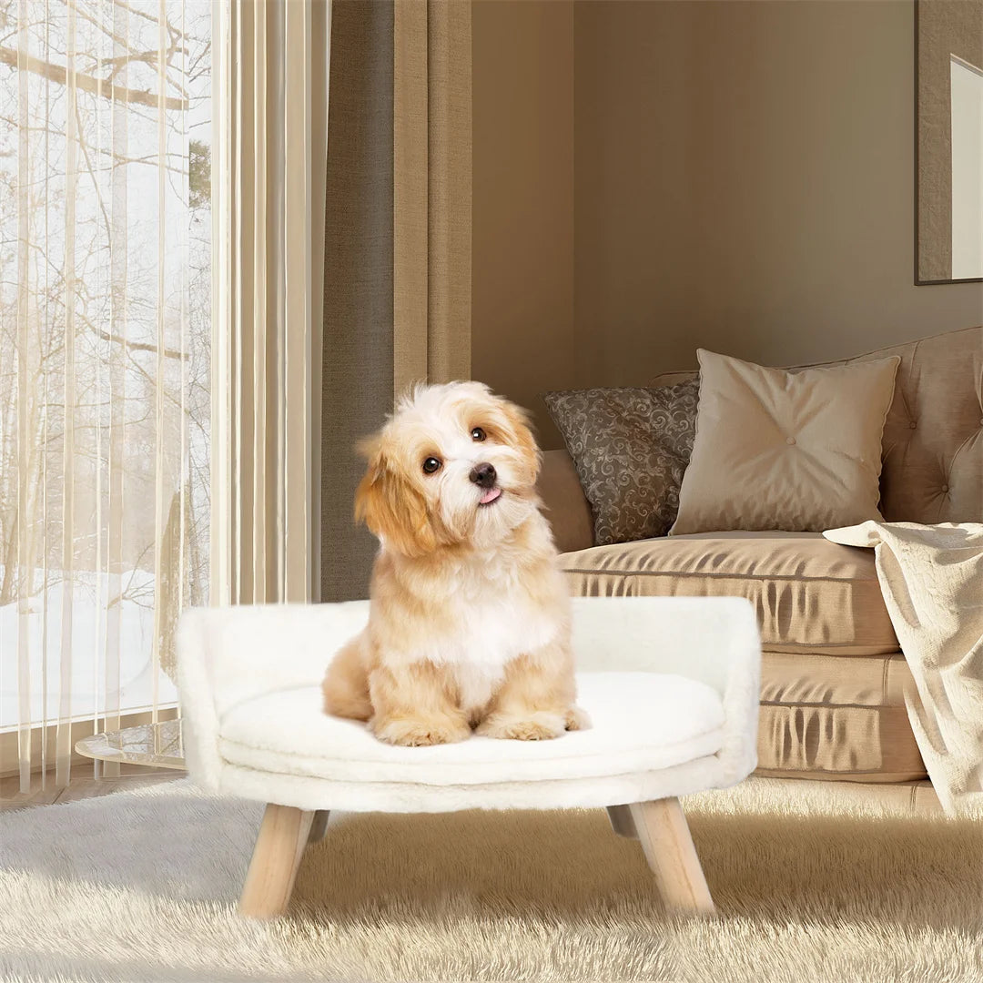 NONECN Luxury Cat Bed Plush Nesting Sofa Washable Waterproof Mat