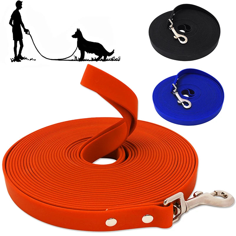 Waterproof PVC Dog Leash For All Breeds Easy To Clean Walking Training Lead With Durable Construction