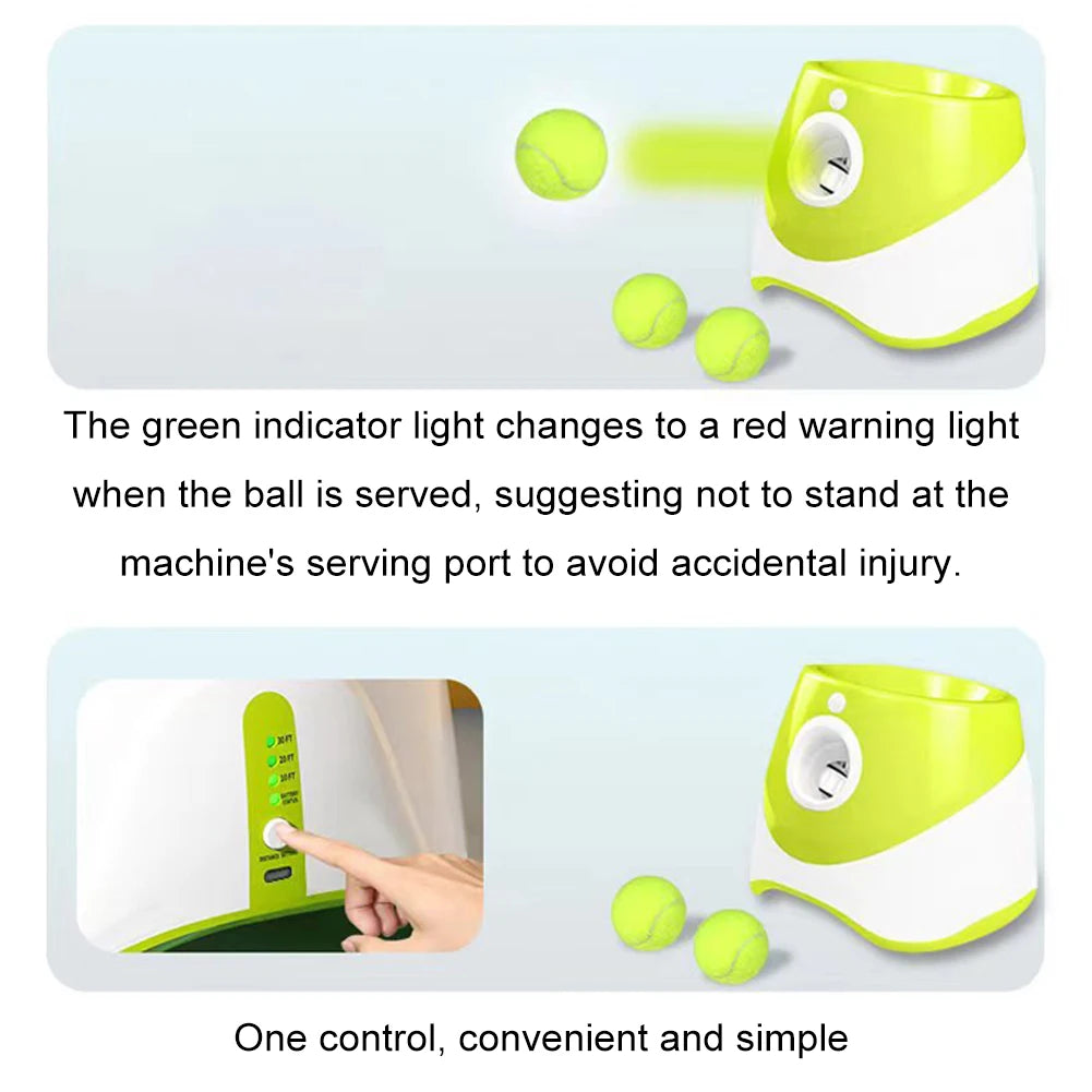 Automatic Dog Ball Launcher Interactive Fetch Machine 3 Balls