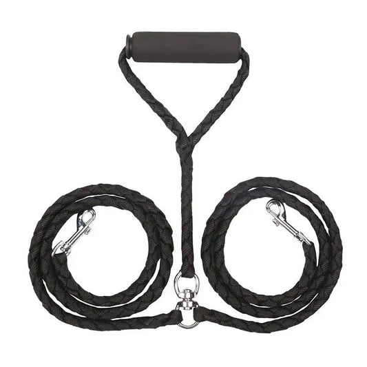 NONECN Double Pet Leash for Two Dogs AntiTangle Walking Solution