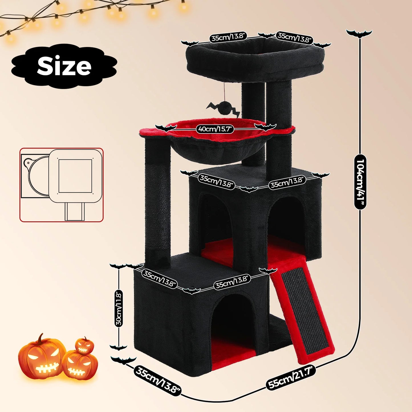 PAWZ Road Indoor Cat Tree Multi Level Tower With Condos