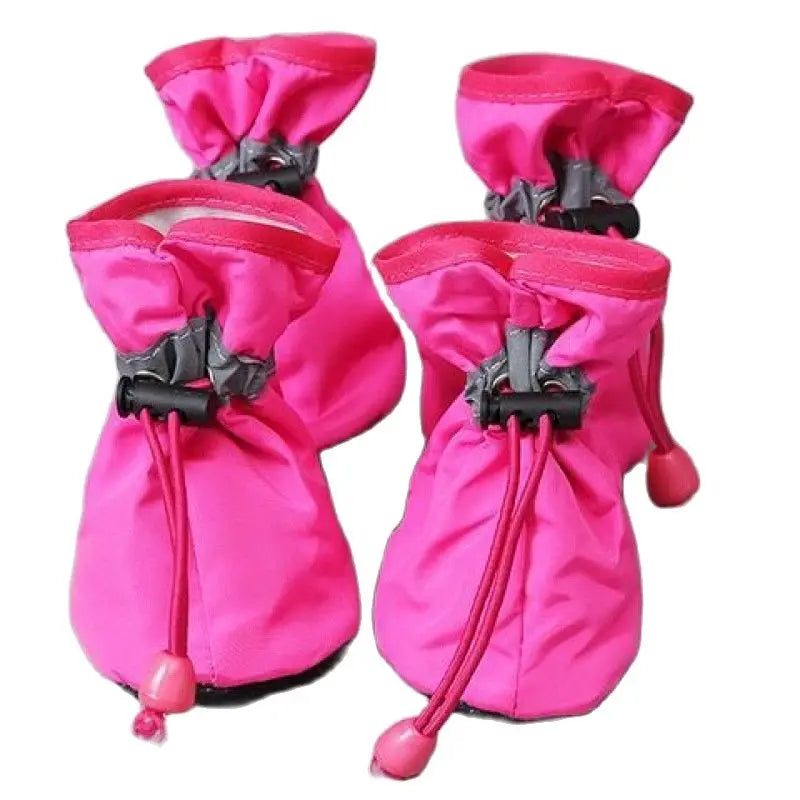Waterproof Pet Dog Shoes Anti Slip Rain Boots Set Durable