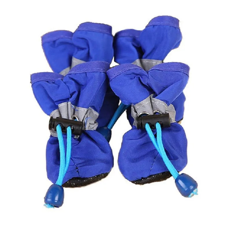Waterproof Pet Dog Shoes Anti Slip Rain Boots Set Durable