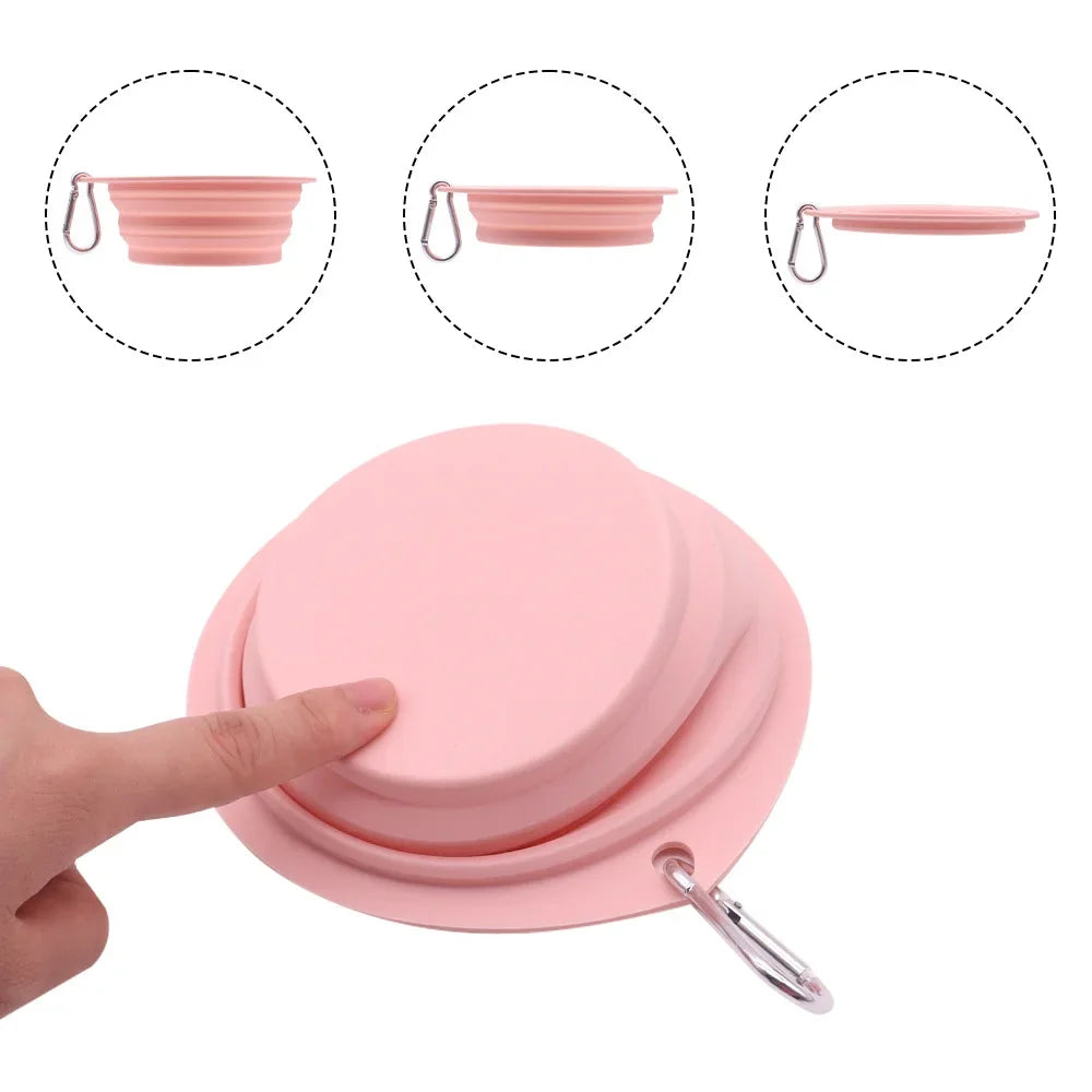 Portable Collapsible Foldable Dog Bowl Travel Water and Food Dish