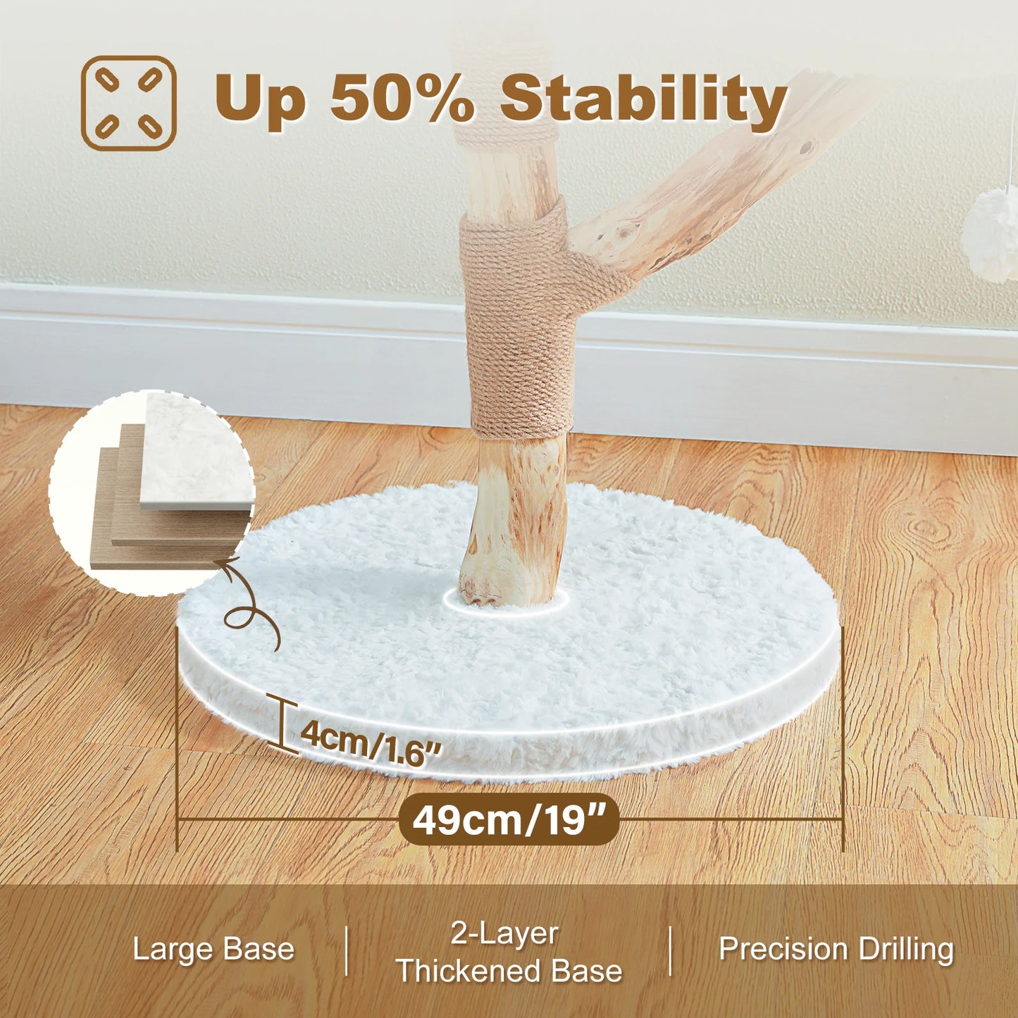 PAWZ Road Flower Cat Tree Indoor Cat Tower PremiumHighQualitySolidWoodConstruction