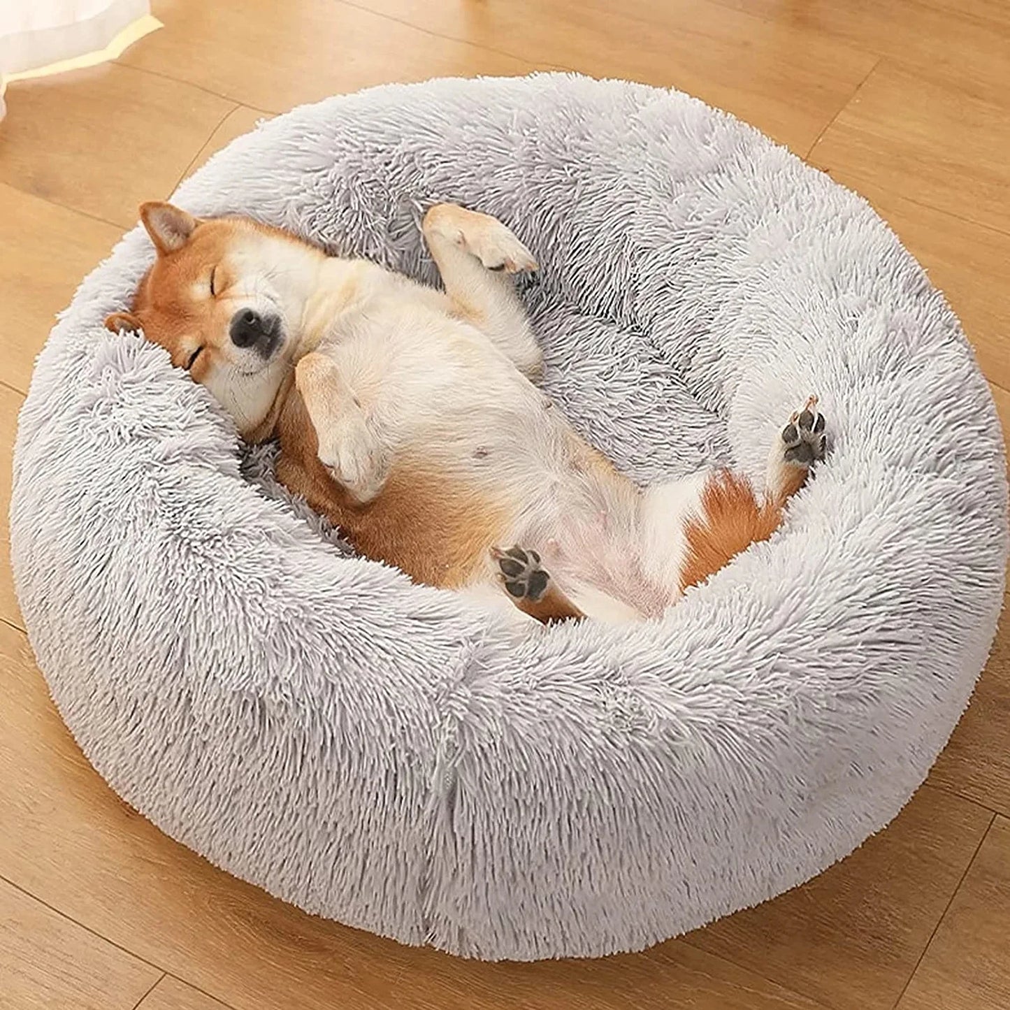 Donut Dog Bed Warm Plush Cushion For Dogs And Cats