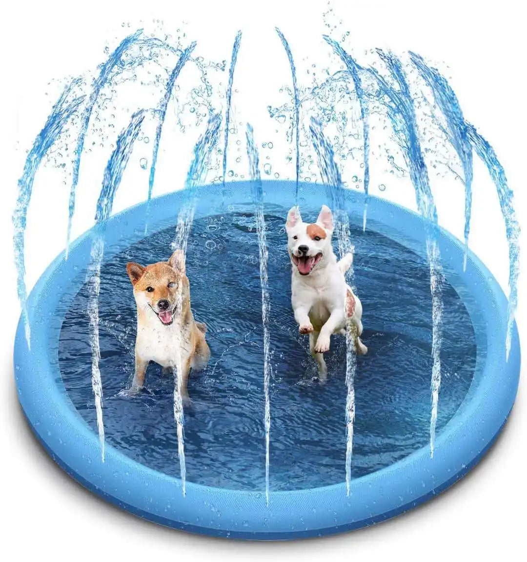 Summer Pet Dog Interactive Fountain Toy Inflatable Pool Spray Mat