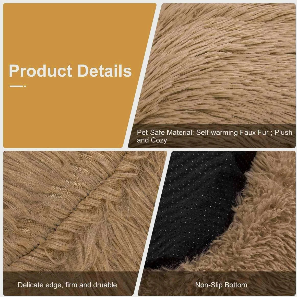 Donut Dog Bed Warm Plush Cushion For Dogs And Cats