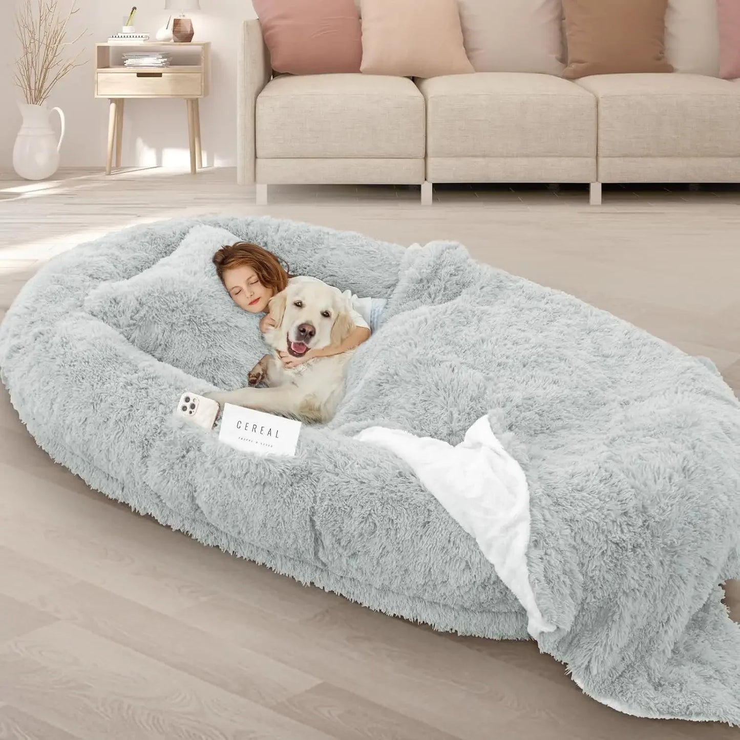 XMSJ Human Dog Bed With Memory Foam