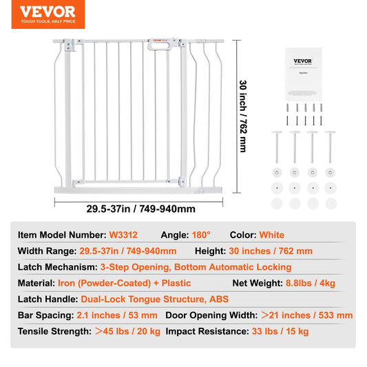 VEVOR Baby Gate For Dogs And Children With Pressure Mount