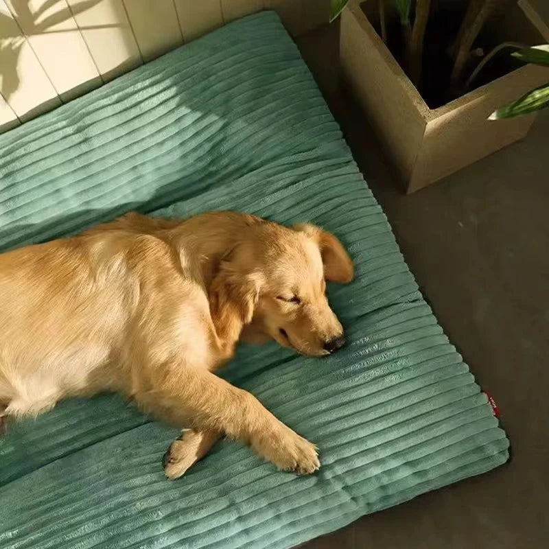 Winter Warm Corduroy Dog Bed and Sleeping Mat