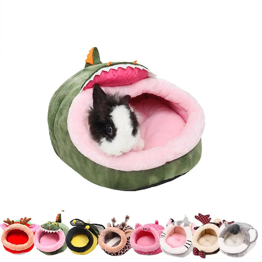 Super Warm Small Animal Cage With Hamster Nest And Rabbit Bed