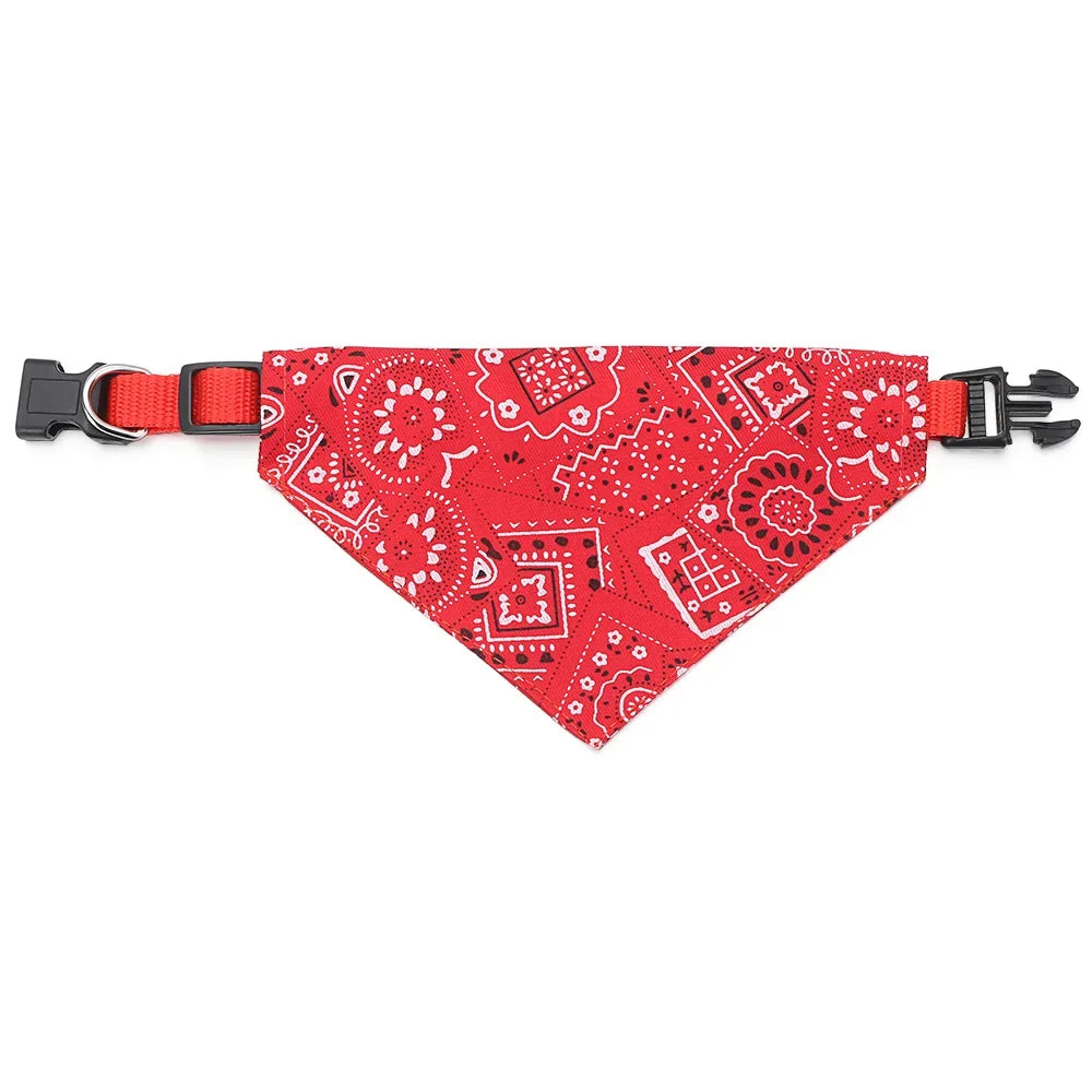 Adjustable Triangular Neckerchief Bandana For Pets Dog Cat Washable CottonFabric