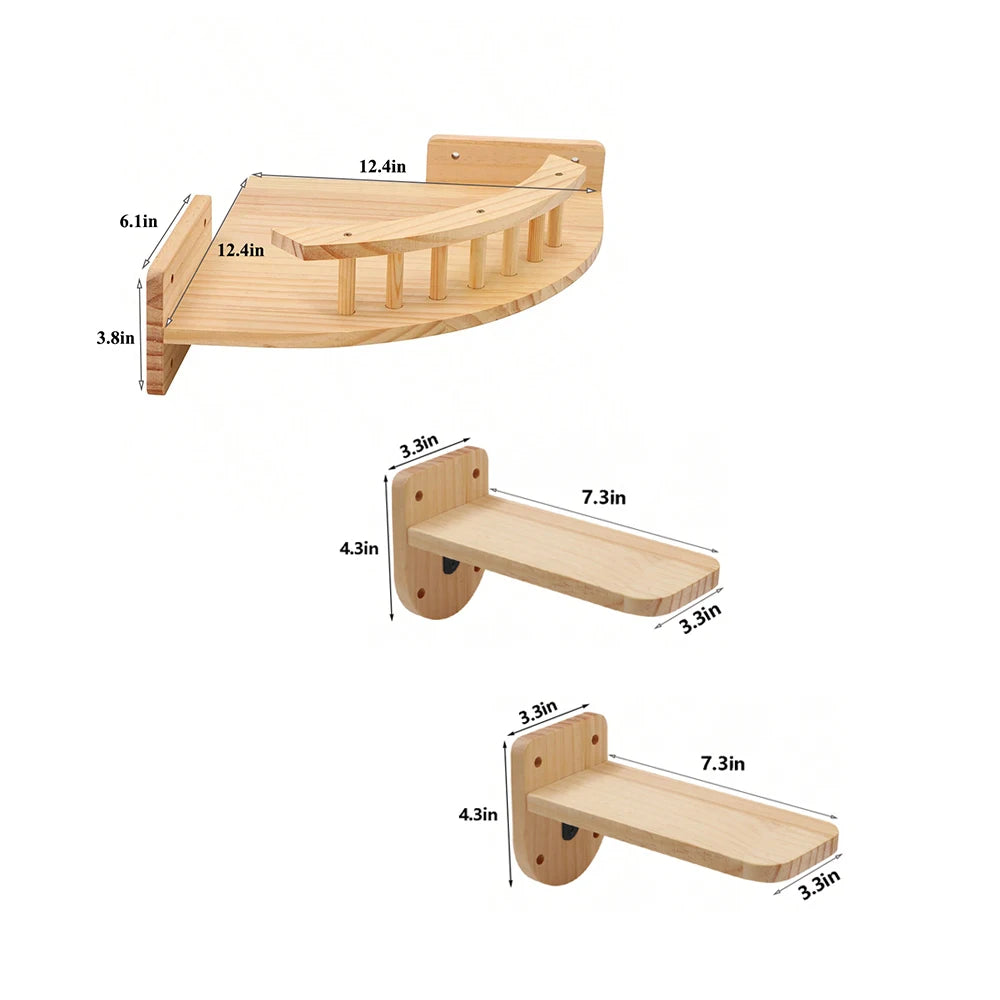 PETRAVELCN Corner Hammock With Steps Cat Tree For Indoor Cats