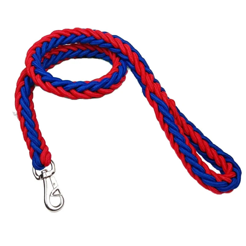 NONECN Nylon Braided Dog Leash Traction Rope For Bulldog Rottweiler