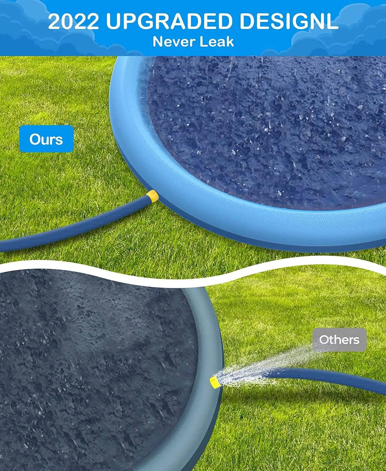 Summer Pet Dog Interactive Fountain Toy Inflatable Pool Spray Mat