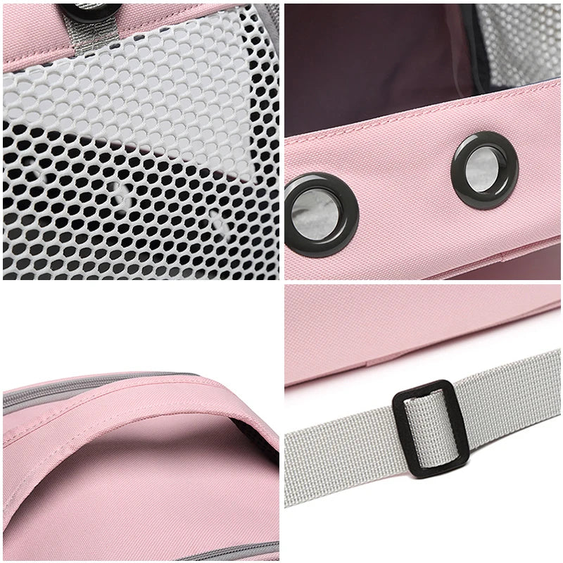 Portable Pet Carrier Bag With Breathable Mesh For Travel