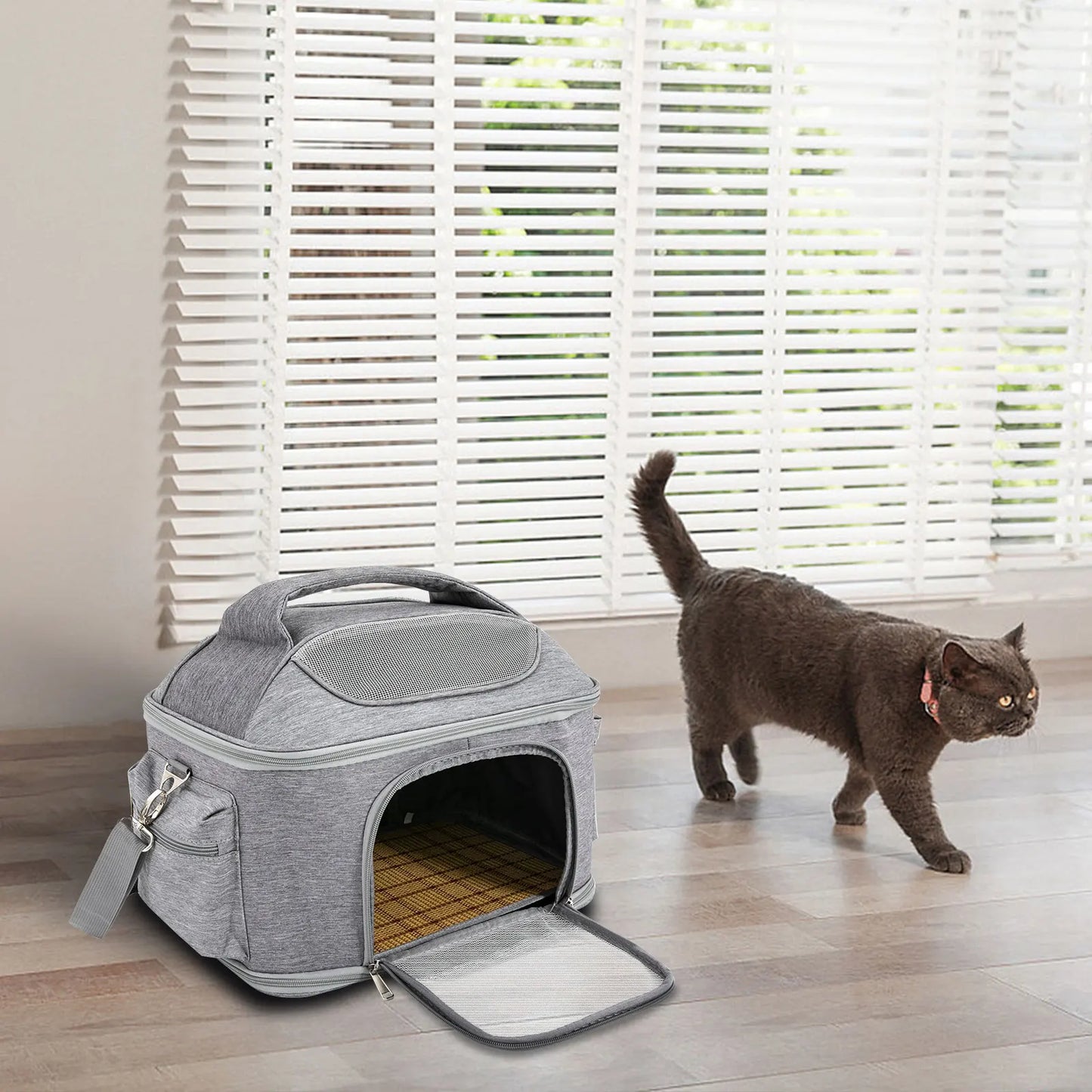 Breathable Portable Pet Backpack Foldable Tote For Dogs And Cats Travel Airlines Approved