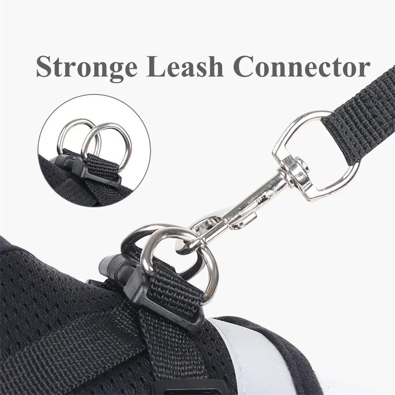 YTYINCN Adjustable Dog And Cat Harness And Leash Set Vest Harness For Pets With Reflective Straps