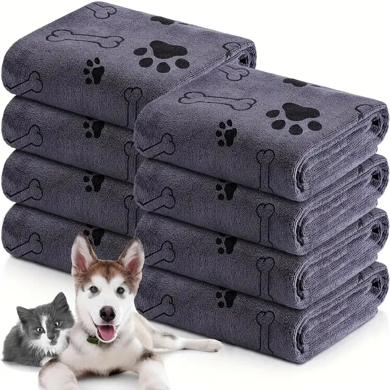 None Microfiber Dog Towels Quick Dry Absorbent Bath Grooming Towels For Dogs Pets