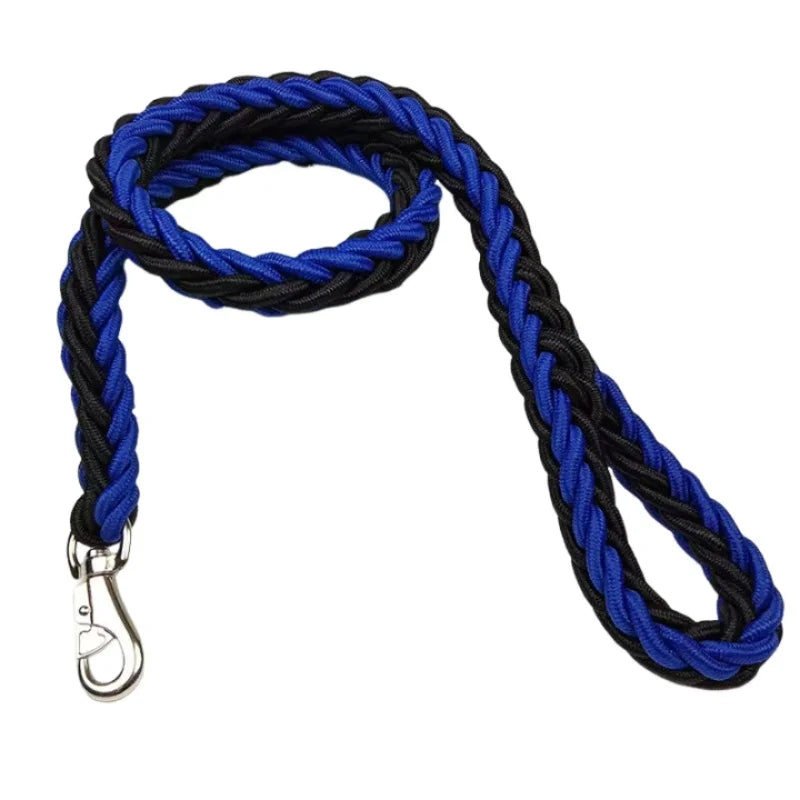 NONECN Nylon Braided Dog Leash Traction Rope For Bulldog Rottweiler