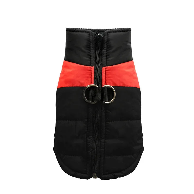 Waterproof Warm Dog Coat Winter Vest Padded Zipper Jacket