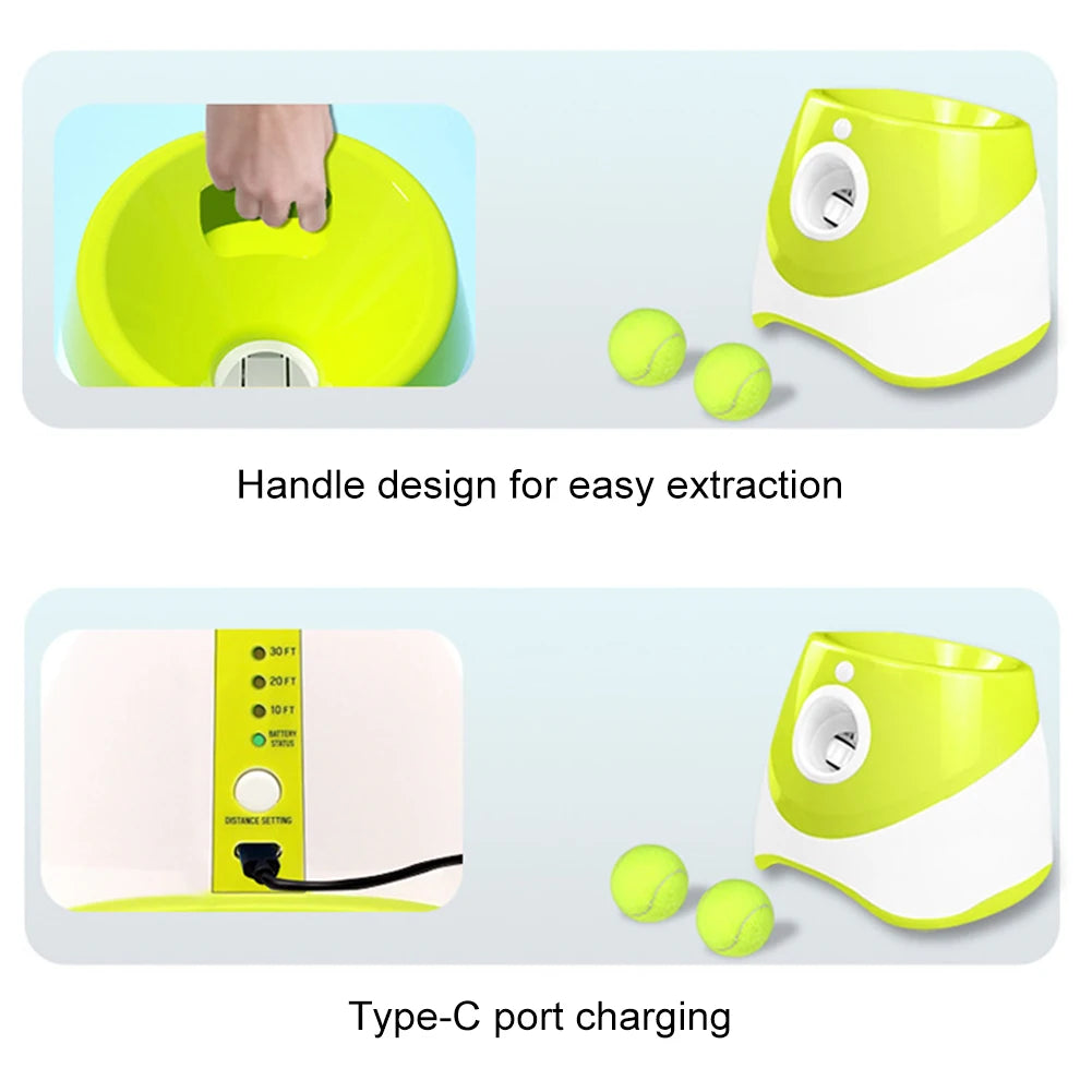 Automatic Dog Ball Launcher Interactive Fetch Machine 3 Balls
