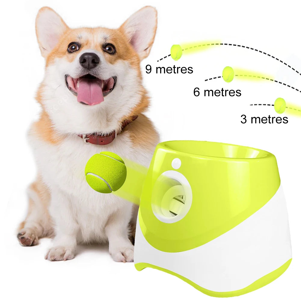 Automatic Dog Ball Launcher Interactive Fetch Machine 3 Balls