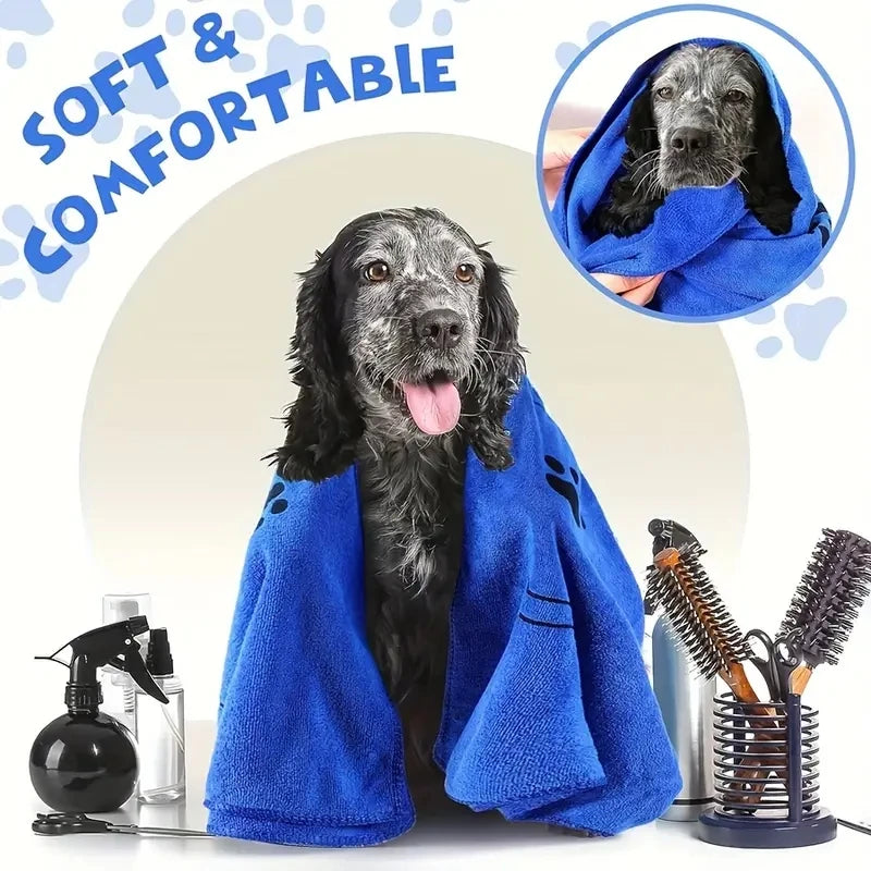 None Microfiber Dog Towels Quick Dry Absorbent Bath Grooming Towels For Dogs Pets