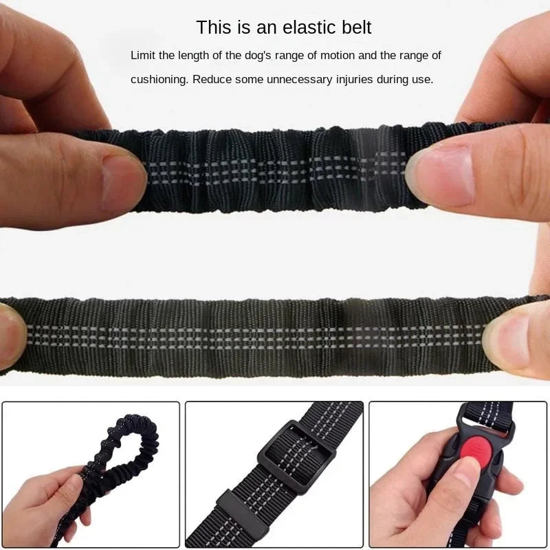NONECN Adjustable Hands Free Dog Leash Waist Belt for Walking