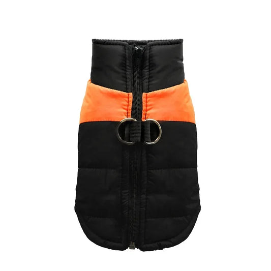 Waterproof Warm Dog Coat Winter Vest Padded Zipper Jacket