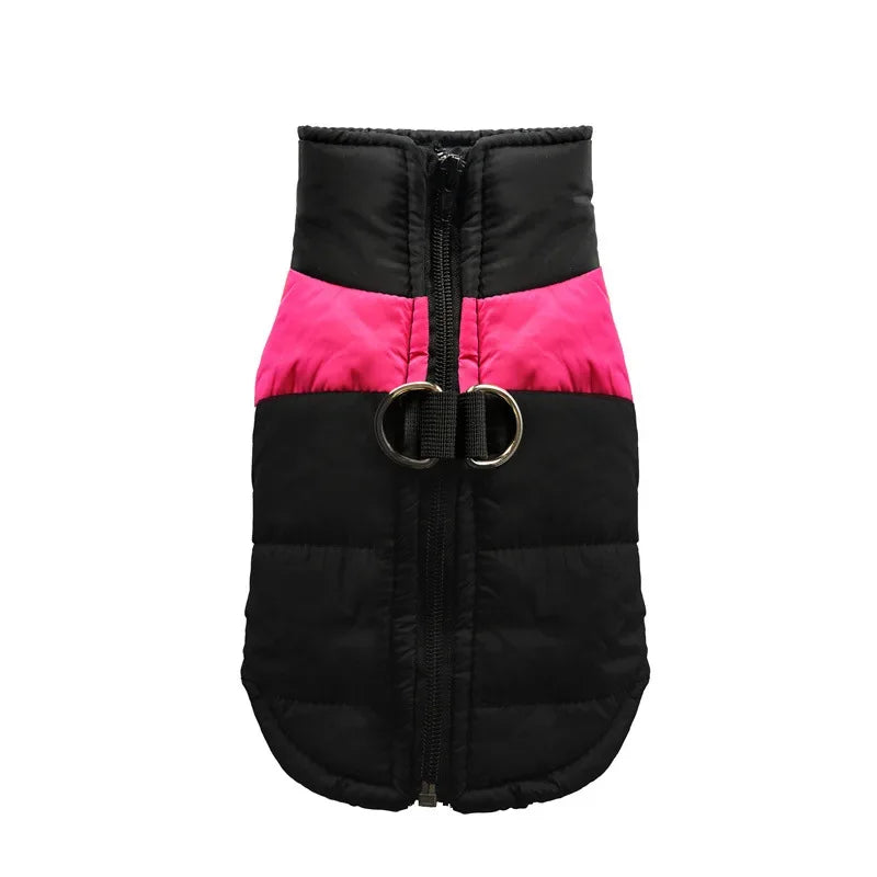 Waterproof Warm Dog Coat Winter Vest Padded Zipper Jacket