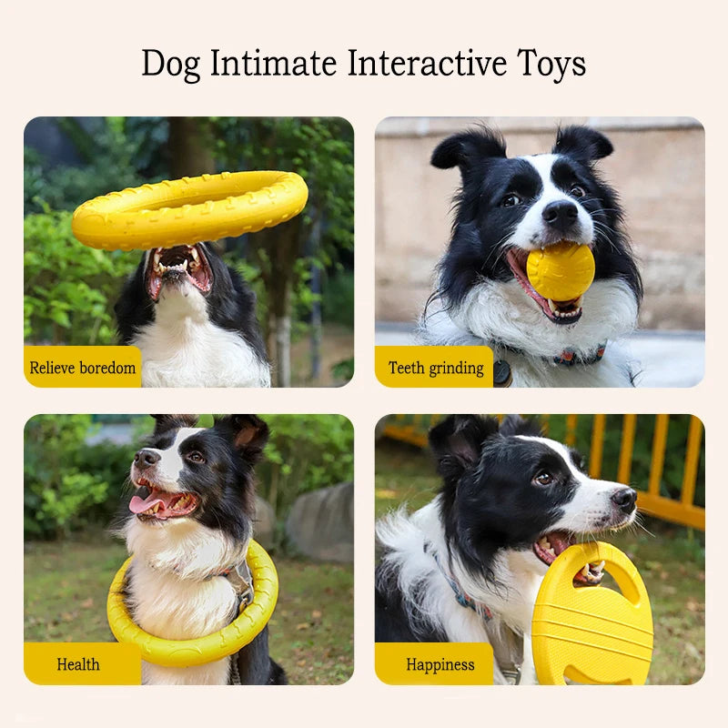 Durable Dog Toys 4 Pack Flying Disc Ball Tug Rope Chew Proof Teeth Cleaning Set For Puppies And Adults